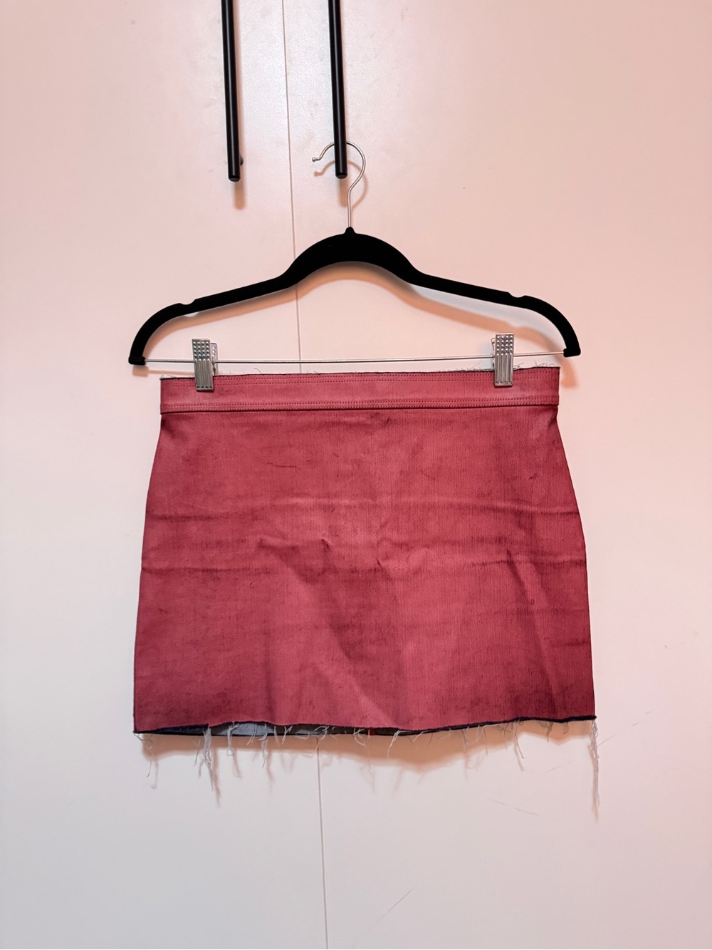 Rick Owens Porterville ‘24 Thulian Pink Denim Mini Skirt - IT38 / XS